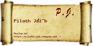 Pilath Jób névjegykártya